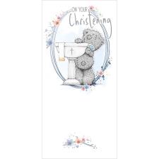 On Your Christening Me To You Bear Card Image Preview